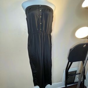 Wide-leg lightweight pull-on jumpsuit, size medium